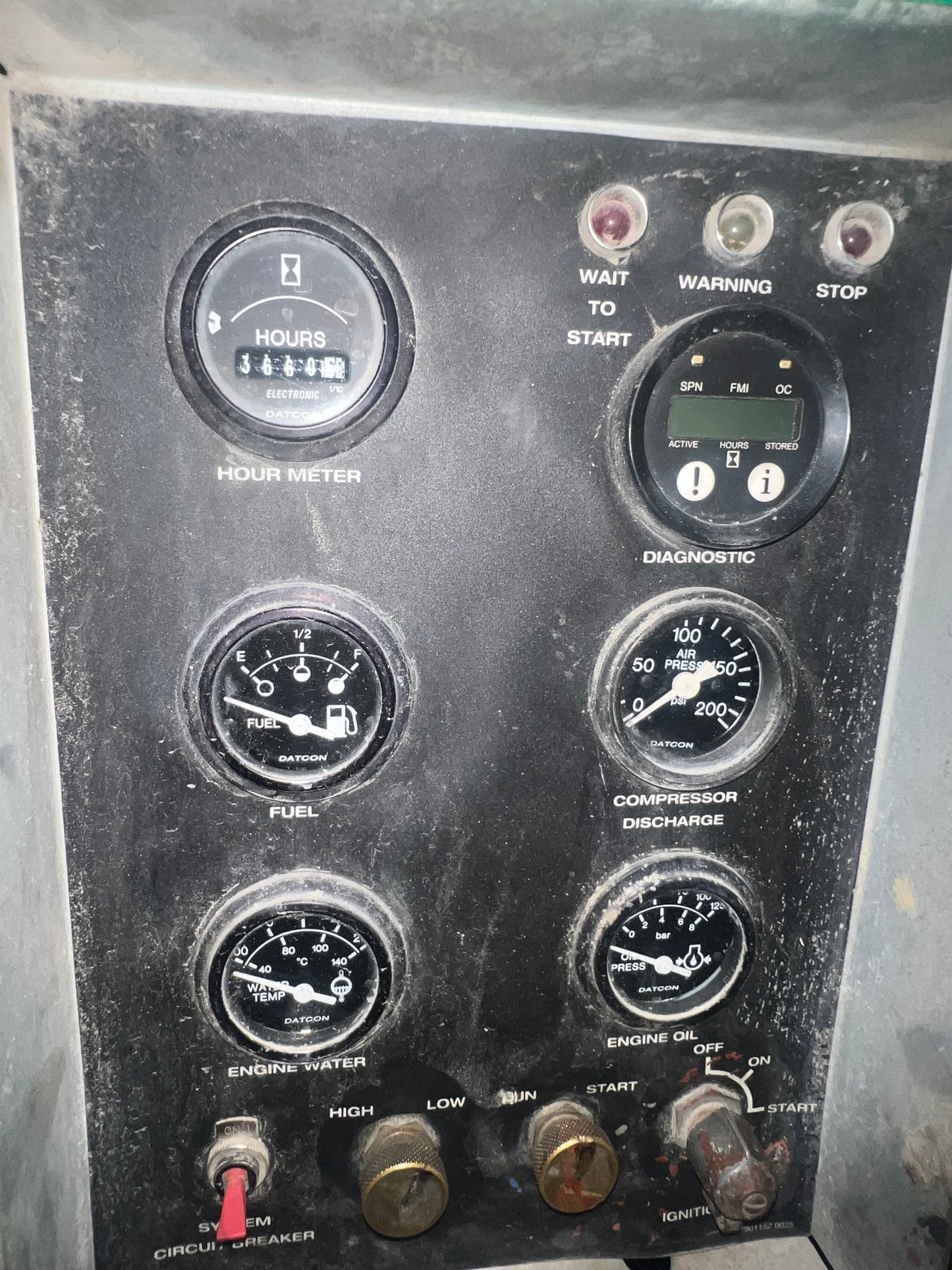 2016 Sullivan Air Compressor 375 CFM, JD diesel engine