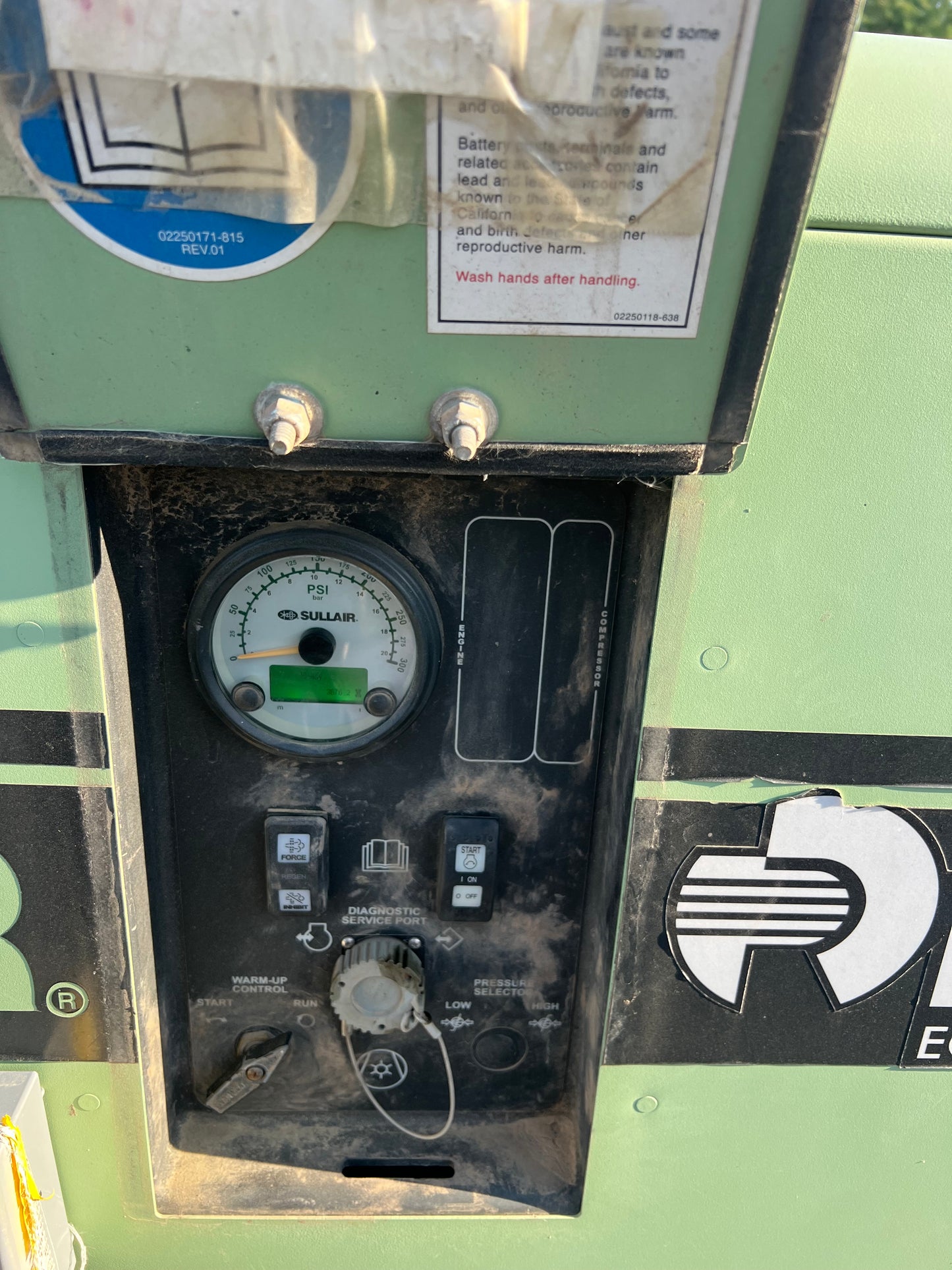 2018 Sullair Air Compressor 185 CFM