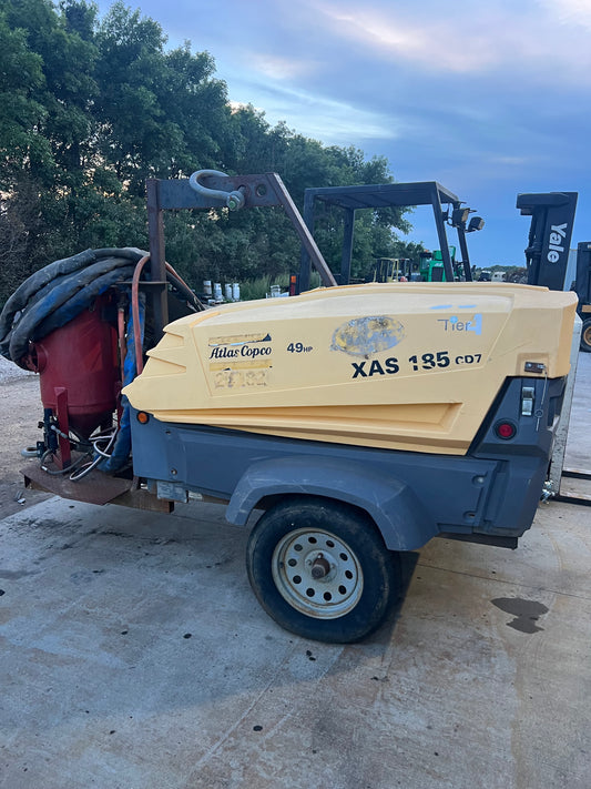 2017 Atlas Copco 185 CFM Equipped with Sandblaster