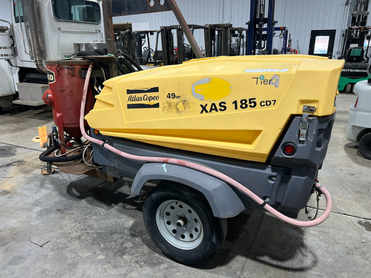 2017 Atlas Copco Air Compressor Sand Blasting Unit Low Hrs 49