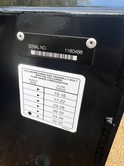 Unused) Erskine Snowblower 84” Hi Flow!!